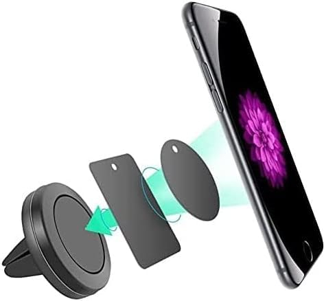 Mr. Gadget's Solutions Mr.Gadget Solutions® Nouveau Support de téléphone magnétique pour Voiture avec Clip de Ventilation pour Tous Les téléphones Mobiles et Mini-onglets Universel Noir