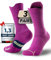 Kompressionssocken aus Bambus-Viskose zum Laufen, feuchtigkeitsableitend, Anti-Blasen-Socken zum Wandern, Sport, Radfahren (DE/NL/SE/PL, Numerisch, 38, 42, Regular, Regular, Rosen Rot)