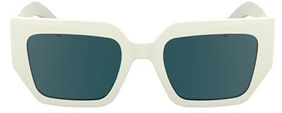 KARL LAGERFELD Women's Sunglasses KL6166S - White with Solid Petrol Lens