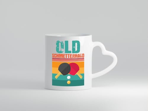 Tischtennis Tasse - Herzhenkel Tasse - Kaffeetasse/Geschenk/Familie