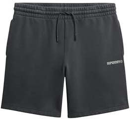 Superdry Herren Micro Logo Shorts Verwaschenes Schwarz L