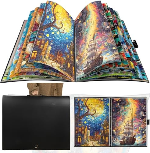 COCHÍTA Carpeta de almacenaciento de Puzzles - Album para Guardar Rompecabezas de 1000 Piezas - Capacidad para 20 Puzzles