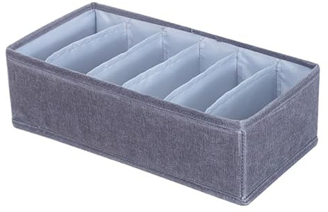 Generisch Underwear Drawer Organizer, Sock and Ties Storage Container, Space Saving Design 12.6x6.3in, Easy Access Compartments, Portable Closet Organizer for Bedroom, Closet