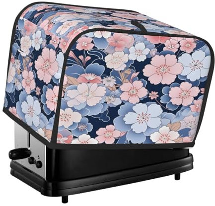 Toaster Cover 2 Slice, Japanese Cherry Flower Waterproof Dustproof Kitchen Small Appliance Covers
