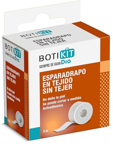 Botikit Esparadrapo Hipoalergénico en Tejido sin Tejer, 5m, 1 caja