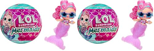 L.O.L. Surprise! Mermaids Tots - Mode-Minipuppen mit Farbwechselnden Schwänzen - Geeignet für Sammler, Mädchen und Jungen ab 4 Jahren (Packung mit 2)