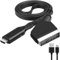 1pcs SCART to HDMI HD Converter Direct Connection High Definition Converter for TVs, Gaming Consoles DVD Players