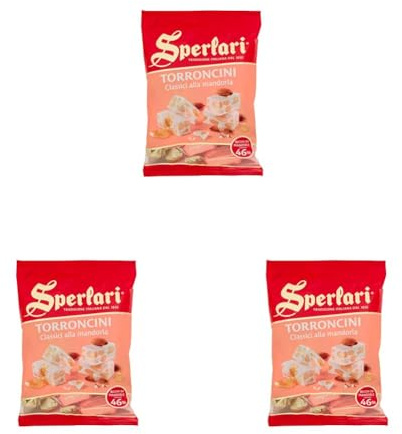 Sperlari - Torroncini Classici, Senza Glutine, Mandorla - 117 Grammi (Confezione da 3)