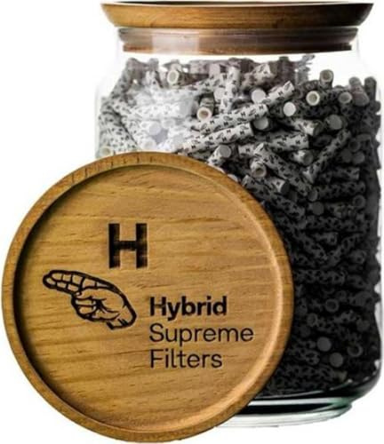 Hybrid Filter Zellstoff/Aktivkohle Ø 6,4mm/Glas Inhalt 1000 Filter