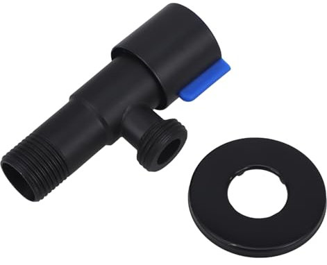 HOMSFOU Anhang Eck-Absperrventil WC-Eckventil kalt schließen waschbecken armatur waschbecken wasserhahn spüle wasserhahn Edelstahl-Eckabsperrventil Toilettenventil Rostfreier Stahl Blue