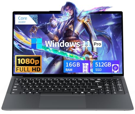 15,6 Zoll Gaming-Laptop, Laptops mit Core I3 (bis zu 3,40 GHz), Laptop Gamer 16 GB RAM 512 GB ROM, FHD 1920 x 1080, Win 11 Pro traditionelle Laptops Computer mit WIFI BT 5.0 Netbook für