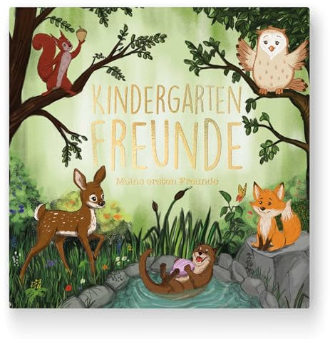 Cupcakes & Kisses Kindergarten Freundebuch Waldtiere – Erinnerungsalbum für Kinder – für 28 Freunde – Freundschaftsbuch mit Fragen & Platz für Fotos – Kita, Vorschule, Kindergarten