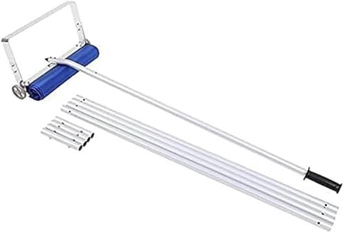 Rastrello da neve con telaio in alluminio espandibile e testa in tessuto per una rimozione efficiente della neve su tetti e veicoli
