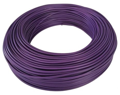 cordina, cavo elettrico, 25 metri, 1 mmq mm2, 1x1 mm, colore viola, in rame, filo unipolare, conforme CPR, FS17, ideale per ristrutturazioni impianto elettrico per case e appartamenti