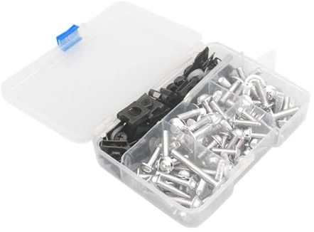 Befestigung Motorrad Verkleidung Verschluss Für Yamaha Raptor 700 Ltz 400 Xmax300 Windschutzscheibe Schrauben Muttern Schrauben Clips Karosserie Kit Karosserie Schraubensatz(Silber)