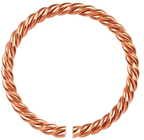 Mikovivi Brazalete Tensor, Diseño Abierto Cobre Sólido Hecho a Mano Brazalete Retorcido Pulsera de Tensor de Cobre Puro Joyería Salud para Mujeres Hombres