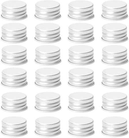 GALPADA 100pièces Bouchons à Vis Aluminium pour Bouteilles de Lait Étanches et Réutilisables Adaptés à Divers Flacons Verre