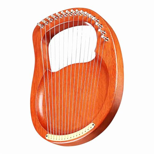 Naroote Harpe Lyre « Classique Grecque » en Acajou avec Cordes Métalliques et Sac de Transport pour les Amateurs de Musique