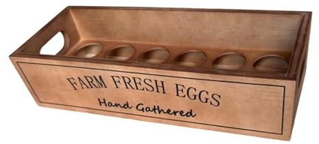 predolo Espositore Portauova in Legno, Cestino Portaoggetti Riutilizzabile, Impilabile, per Galline, Anatre, Quaglie, Tacchini, Uova di Pasqua