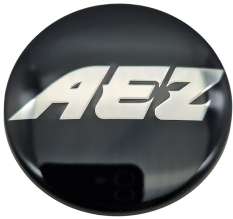 1x AEZ Nabendeckel 60 mm / 56 mm (AZB), N07 Felgendeckel Nabenkappe Radnabenkappe, Schwarz Glanz, Original Felgenkappe