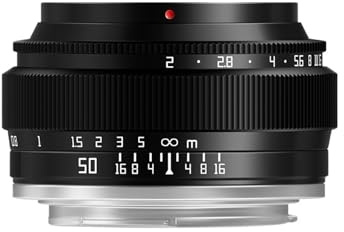 Objectif Portrait à Mise au Point Manuelle Plein Cadre 50mm F2, Compatible avec la Monture Sony E Nikon Z Fuji X Leica Sigma L(Z)
