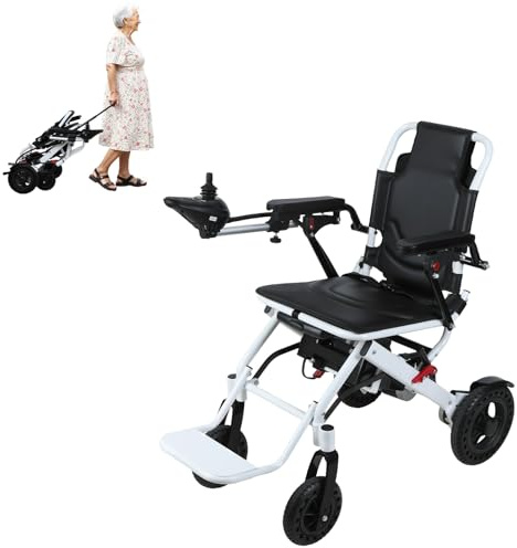 500W Motorized Electric Wheelchair, Foldable Lightweight Aluminum Alloy Wheelchair for Seniors Adults, 12 Miles Long Range Portable Power Wheelchair, Anti-Tilt Safety & Airline Compatible