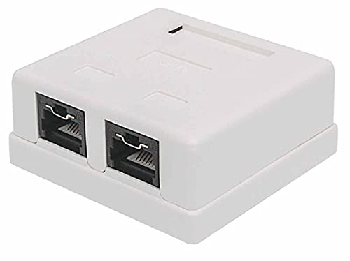 Intellinet abschließbare Cat6 Aufputzdose ungeschirmt 2 Ports UTP 771467 weiß