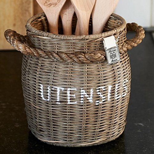 Riviera Maison - Kochlöffelhalter, Küchenutensilienhalter - Rustic Rattan - für die wichtigsten Kochutensilien