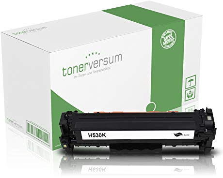 Tonerversum Toner kompatibel zu HP CC530A 304A Schwarz für HP Color Laserjet CP2025 CP2025n CP2025dn CM2320 CM2320nf CM2320fxi CM2320dn Laserdrucker