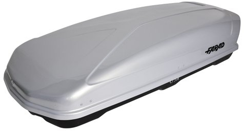 Farad Koral Dachbox 630L grau metallic - Doppelter Seitenöffner, TÜV-GS Zulassung, 5 Jahre Garantie - 3-Punkt-Zentralverriegelung mit Sicherheitsschlüssel