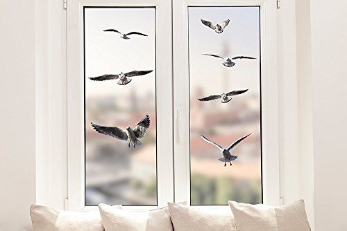 Pixblick Fenstersticker - Möwen I Made in Germany I Wiederverwendbar