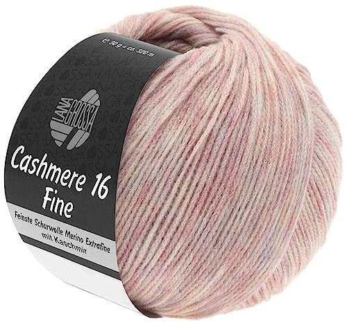 LANA GROSSA Cashmere 16 Fine | Kettengarn aus Kaschmir- und Merinowolle | Handstrickgarn aus 80% Schurwolle (Merino extrafine), 10% Kaschmir & Polyamid | 50g Wolle zum Stricken & Häkeln | 320m Garn