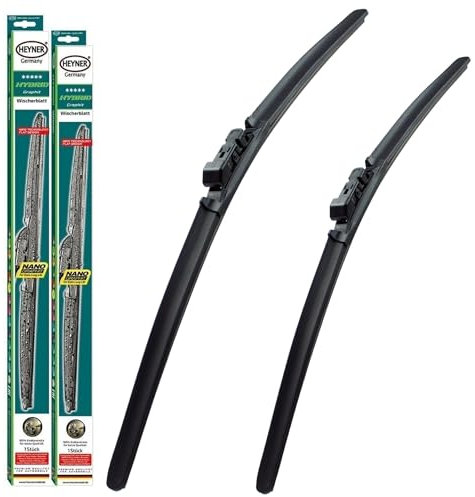 Heyner Hybrid - Limpiaparabrisas Escobillas Goma 61 cm, 50,8 cm [Bm2x] HH2420TLB para Coche