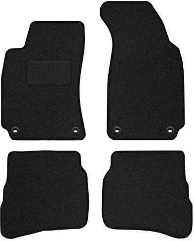 MOTOS Velours Standard Velours-Fußmatten passend für Volkswagen Passat B5 1996-2005 - Standard, Gewebt, Schwarz fußmatten Auto - Erleben Sie neuen Fahrkomfort mit einem Velours- Auto fußmatten Satz