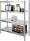 VEVOR Edelstahlregal Gastronomie 4 Böden Schwerlastregal Lagerregal 150 kg küchenregale standregal 122 x 48 x 150 cm Standing Shelf Rack