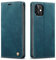 QLTYPRI Compatible with iPhone 12 and iPhone 12 Pro, Vintage PU Leather Wallet Case Card Slot Kickstand Magnetic Flip Folio Book Case Compatible with iPhone 12 and iPhone 12 Pro - Blue