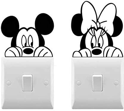 Super Mario Brothers Wandaufkleber | Mickey Mouse Lichtschalter-Aufkleber (Mickey & Minnie)