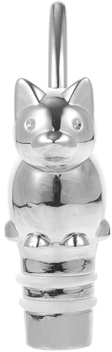 Cat Head Alloy Wine Bottle Stopper Decorative Novelty Vacuum Sealer Present for Parties Weddings and Celebrations for Home and Bar Use