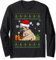 Lustiger Mops-Liebhaber, niedlicher Mops, Weihnachtsmann-Mütze, hässlicher Weihnachtspullover Langarmshirt