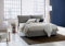 Talamo Italia - Lit double Maddalena, Lit coffre en tissu, Ouverture frontale, adapté pour matelas 140x200 cm, 100% Made in Italy, Gris
