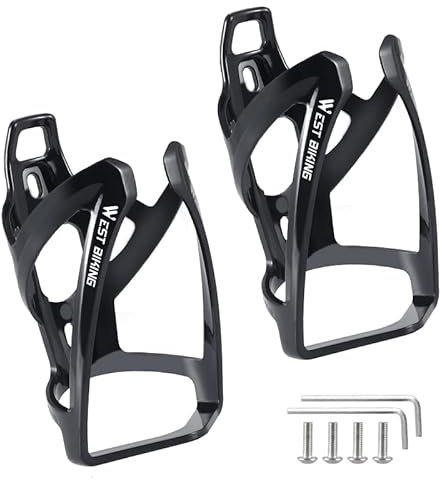 WESTGIRL Bike Water Bottle Cages Ultra-Light Durable PC Bicycle Bottle Holder with Screws Tool, Easy Installation Bicycle Drink Cup Holders Cycling Kettle for Road MTB Bikes(2 Pack, Multi-Color)