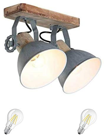LED Vintage Deckenspot modern Deckenlampe Retro Industrie Studio Metall Lampe Wandleuchte Retro 7W LED schwenkbar austauschbar