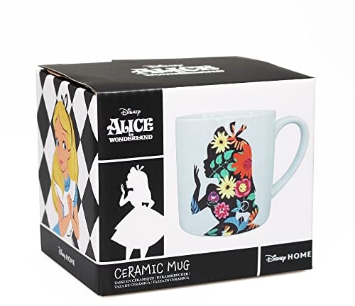 Disney Taza de Alicia en el País de las Maravillas, en caja, 325 ml, apta para lavavajillas y microondas, taza de oficina