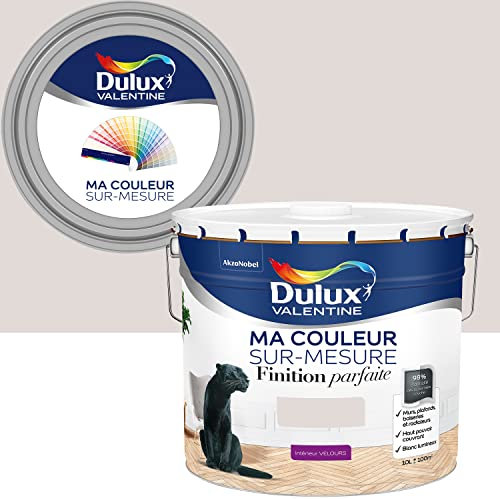 Ma Couleur Sur-mesure par Dulux Valentine – Peinture Intérieure Murs, Plafonds, Boiseries - Finition Parfaite - 98% d'opacité - Velours Lin brut 10 L - Palette Authentique