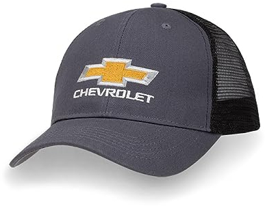Chevrolet Snapback Hat - Mesh Back Chevy Cap - Charcoal Gray, Grau, Einheitsgr��e