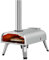 aidpiza Four à pizza d'extérieur de 30,5 cm avec pierre à pizza ronde rotative portable avec thermomètre intégré pour l'extérieur, le camping, les pique-niques (gris rotatif)