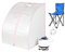 Sauna à Vapeur et Cabine, Tente de Sauna Pliable Isolante à Quatre Couches et Générateur de Vapeur de Sauna 1.8L 1000W pour Bain de Sauna, Amincissement, Détoxification, Thérapie Corporelle-argent