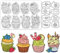GLOBLELAND 2 Stück Transparente Cupcake-Stempel Und Stanzformen, Cupcake-Stempel Und Präge-Stanzformen, Silikon-Stempelkarten Und Metall-Stanzformen Für Kartenherstellung Und DIY-Präge-Scrapbooking