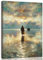Gerahmte Jesus-Bilder für die Wand, Gott, Leinwand, Wandkunst, Jesus auf dem Wasser, Gemälde für Wohnzimmer, christliche Kunstdekoration, religiöse Poster, fertig zum Aufhängen, 30,5 x 40,6 cm