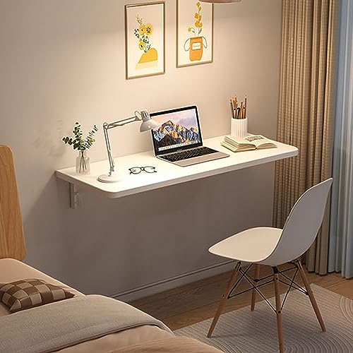 Cannoli Multifunktionaler skandinavischer Hängetisch, Wandtisch, klappbar, platzsparend, zusammenklappbar, Wandmontage, für Terrasse, Garten, Küche, Esszimmer, Büro, 80 x 50 x 1,6 cm, Weiß